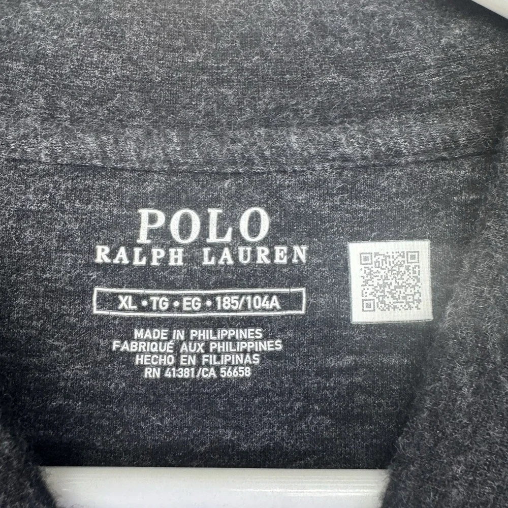 Polo Ralph Lauren Luxury Jersey Baseball Jacket Men's XL Gray Full Zip Pockets